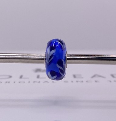 Trollbeads Blue Feathers Glass Bead