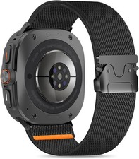 Elastic Nylon Band for Samsung Galaxy Watch Ultra 47mm - Upgraded Buckle Strap