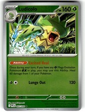 Pokemon 2025 ME02: Phantasmal Flames Card #7 Ludicolo Reverse Foil
