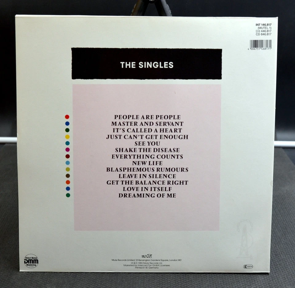 LP - DEPECHE MODE - The SIngles 81 - 85 / GREY Vinyl - Mute 3 / + metallic print - Bild 2 von 4
