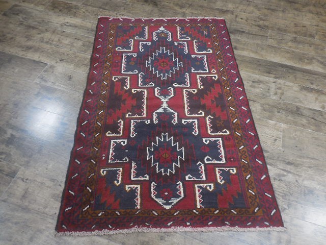 Geometric Turkish Vintage Rug,Turkish HandMade Anatolian Tribal Rug 3x4.8 Ft