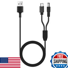 Bousnic Dog Shock Collar Charger Cable RS2A RS2B 2-in-1 USB DC Replacement