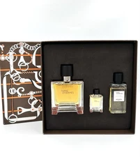 Terre d'Hermes Eau Intense Vetiver 3 Pc Set Parfums Men Brand New Box Damage