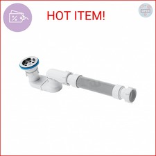 Low Profile 1-1/2" Bathtub Shower Drain with Flexible and Flat P Trap for Freest
