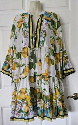 Antica Sartoria By Giacomo Cirque Artsy Boho Style Resort Wear Dress One Size