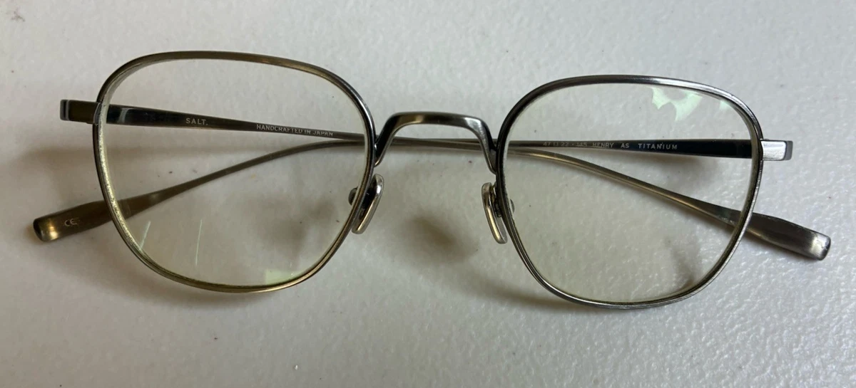 SALT. Kris Titanium Eyeglasses Blue Gold Handcrafted in Japan 50-18-145 Mason | Indigo / Antique Gold – SALT. Optics main image 3