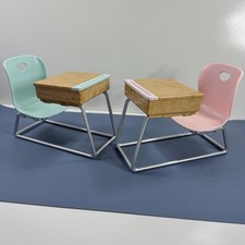Our Generation Battat Academy School Desks Pair For 18 Dolls Pink Green