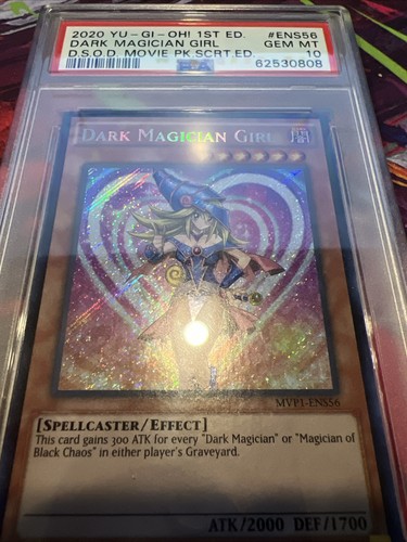 Dark Magician Girl Yugioh 2020 MVP1-ENS56 Secret Rare 1st Edition PSA 10