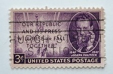 US Postage STAMP #946 Joseph Pulitzer 3 Cent Used NH