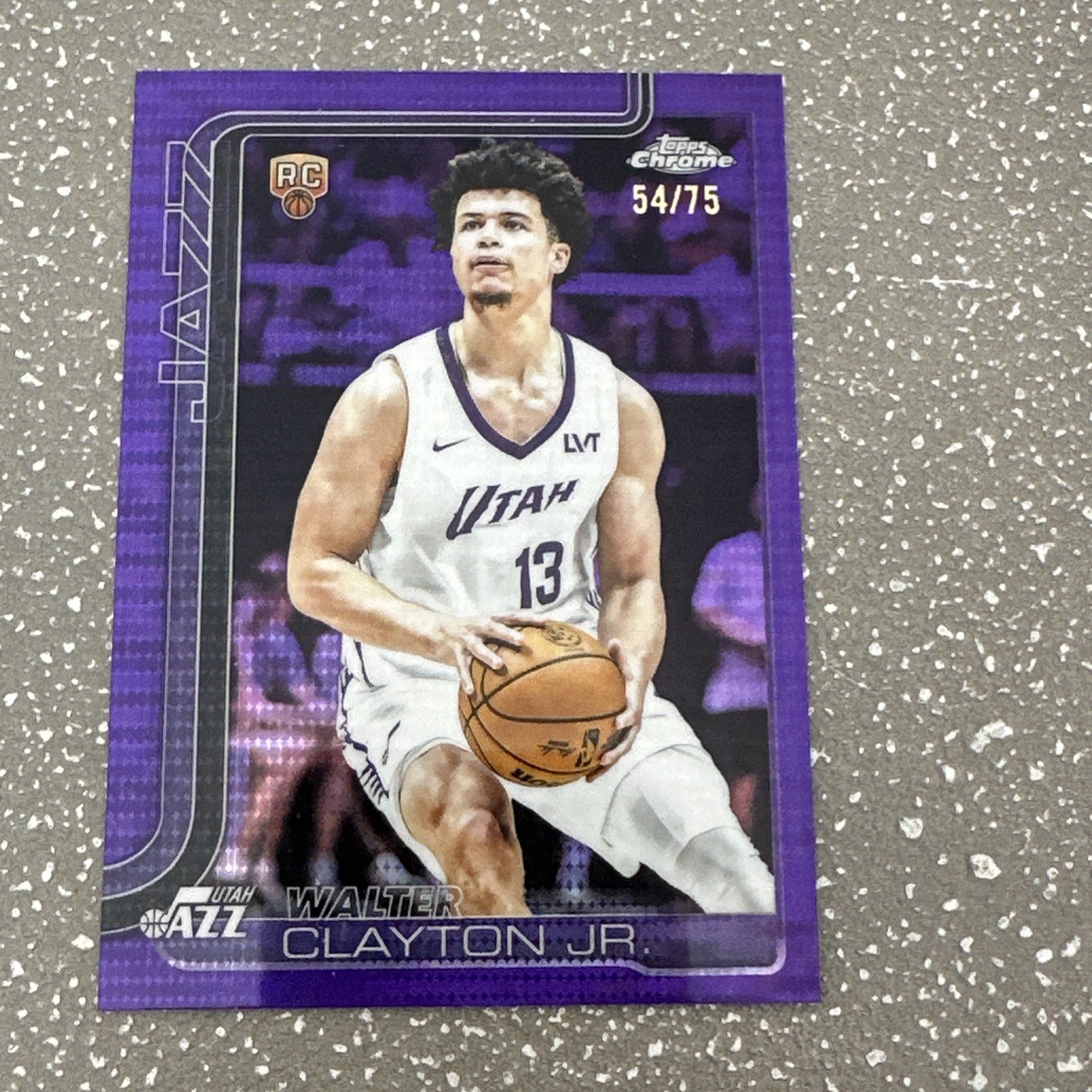 Walter Clayton Jr. 2025-26 Topps Chrome Rookie #268 Purple Pulsar Refractor /75