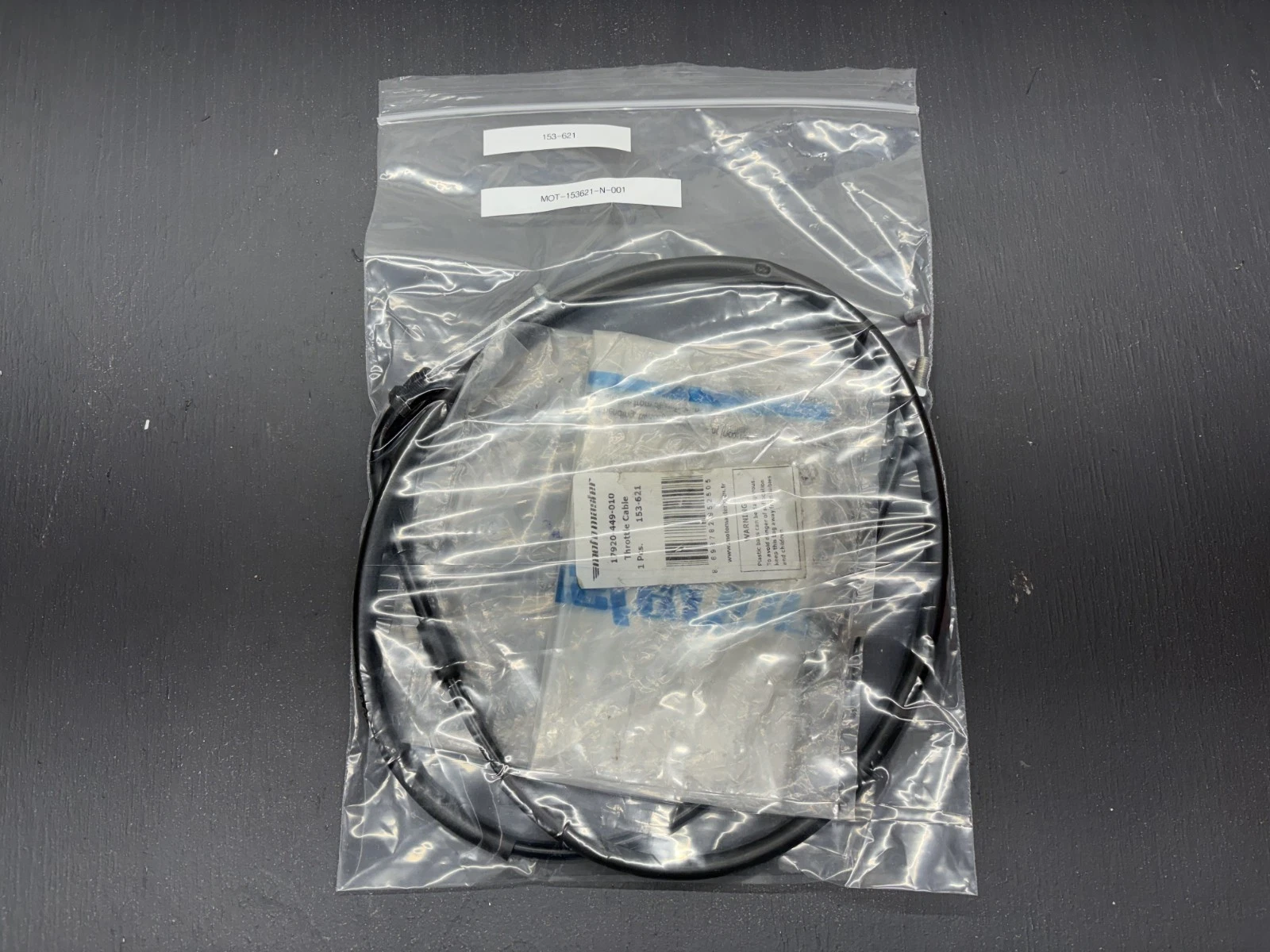 17920-449-010 Honda Throttle Cable CX500 CB400 153-621 K28-6501X 02-0089