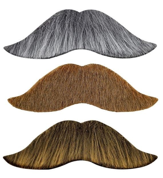 1980s Character Moustache Retro Fancy Dress Costume Accessory