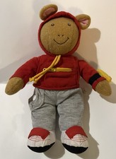 Vintage Playskool Arthur 14" Plush Red Hoodie Kids Stuffed Animal No Glasses
