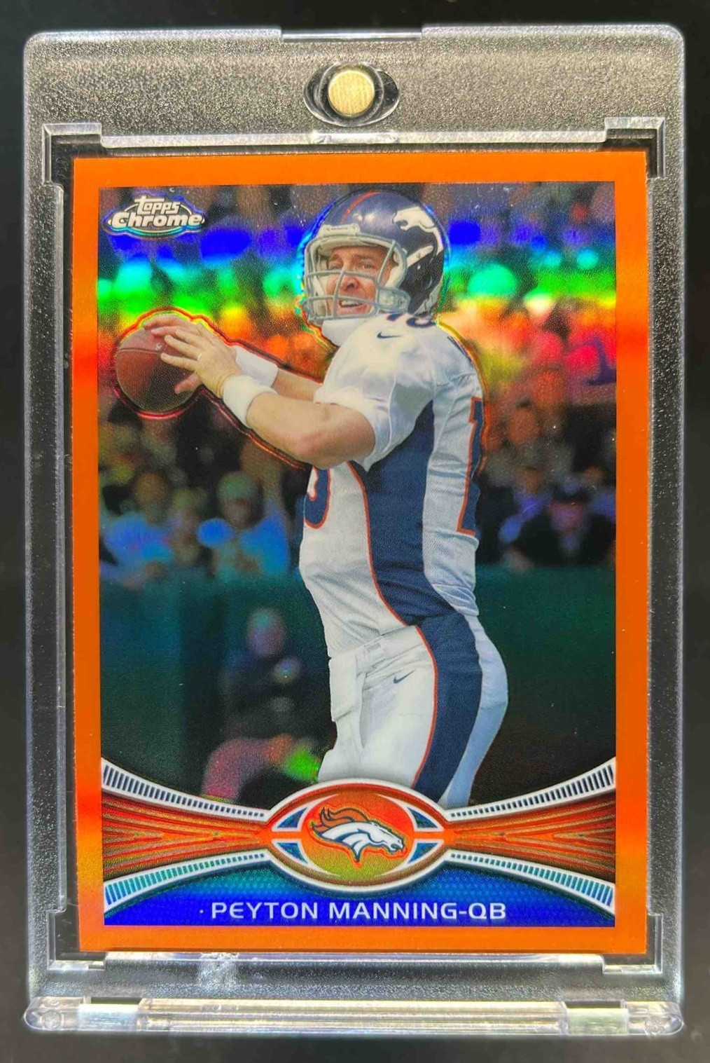 2012 Topps Chrome Peyton Manning Orange Refractor #161 Broncos