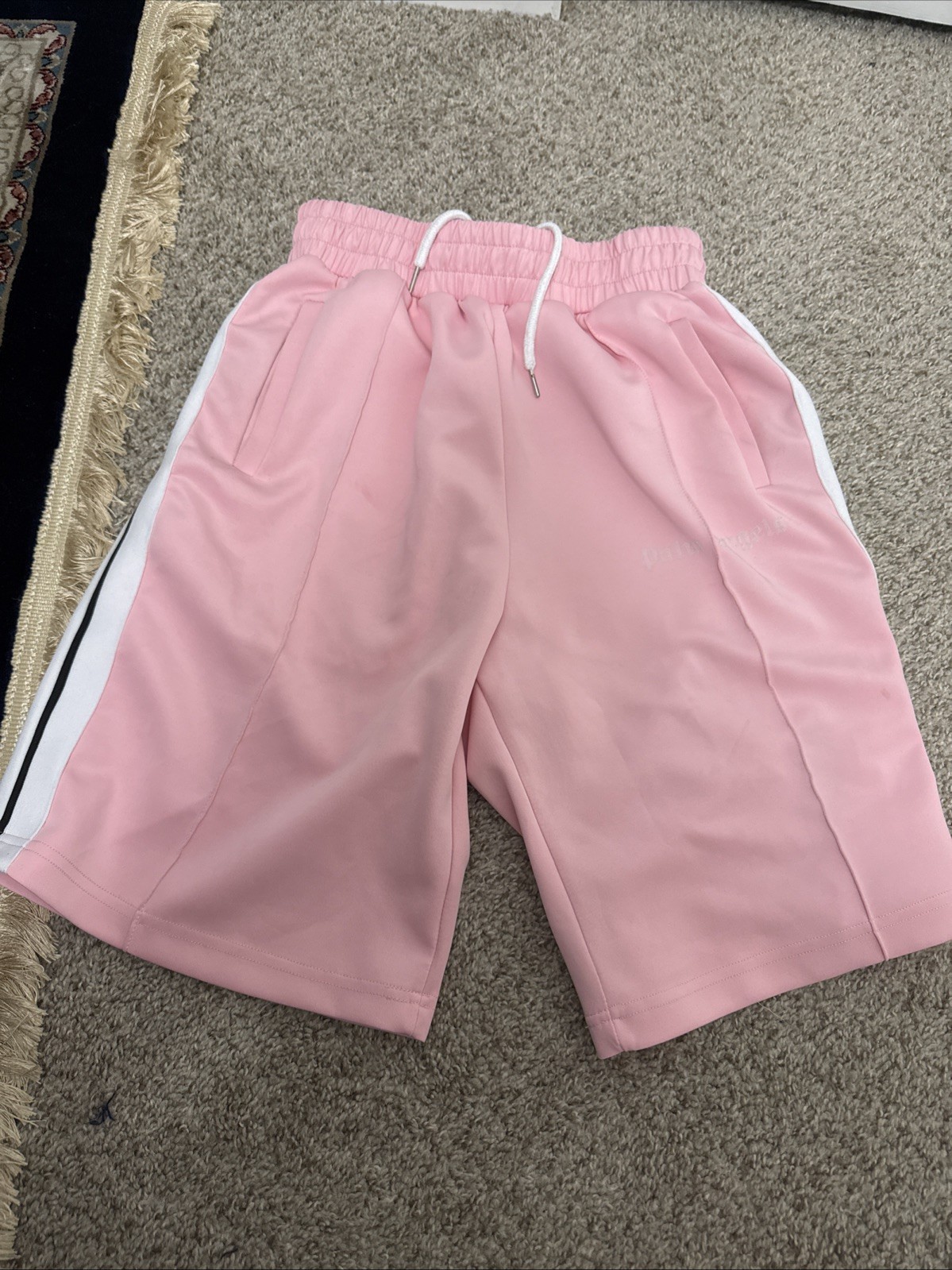 Palm Angels Pa Track Shorts Pink Size Medium
