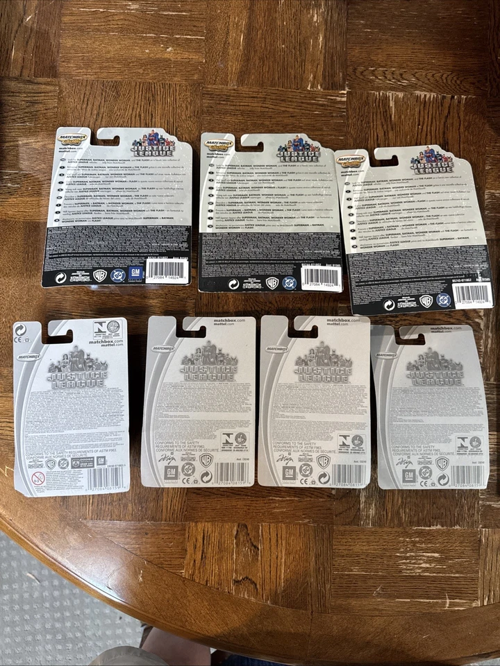 Seven Matchbox Cars, Justice League Animated WB MIP Batman Superman Wonder Woman - Image 2 of 2