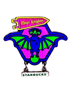 Walt Disney World Magic Kingdom Starbucks Series 1 Pin 2025 Haunted Mansion Bat