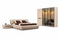 Komplettes Bett Mit Nachttische Schlafzimmer Moderner Kleiderschrank