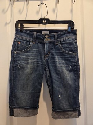 Hudson Palerme Knee Cuffed Denim Shorts Women's Size 25