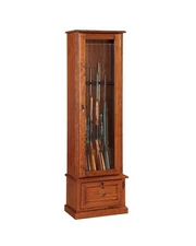 American Furniture Classics 8 Gun Cabinet with locking tempered glass door