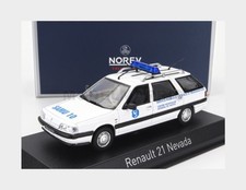 NOREV 512137 RENAULT - R21 NEVADA SW STATION WAGON SAMU AMBULANCE 1991 - WHITE -
