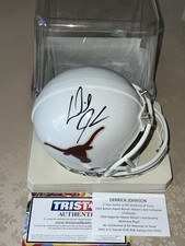Texas Longhorns Derrick Johnson Signed Mini Helmet Riddell Tristar Coa