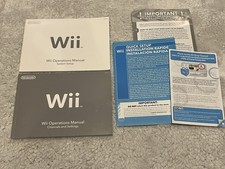 Nintendo Wii Console Operations Manuals System Set Up Channels Settings Booklet