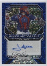 2021 Panini Prizm Rookie Blue Donut Circle 39/60 Jonah Heim #RA-JH Auto 0hk3