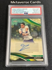 Marketplace image: 2025 Topps Chrome Harold Mayot Chrome Auto II Superfractor 1/1 PSA 8/10
