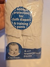 Gerber 2T 28-32lb 4 Pk Toddler Baby Waterproof Pants NOP Cloth Diaper Protection