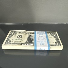 1 Pack ($100)  Bank Strap of One Dollar Bills. U.S. Uncirculated wedding