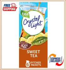 Crystal Light Sweet Tea Naturally Flavored Powdered Drink Mix, 6 ct Pitcher Pack