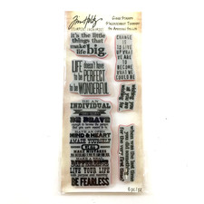 Tim Holtz Phrases 1 Stampers Anonymous Rubber Stamp Set Motivational Quotes