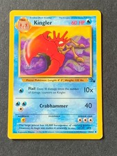 Kingler 38/62 Fossil Uncommon Pokemon Card WOTC Vintage