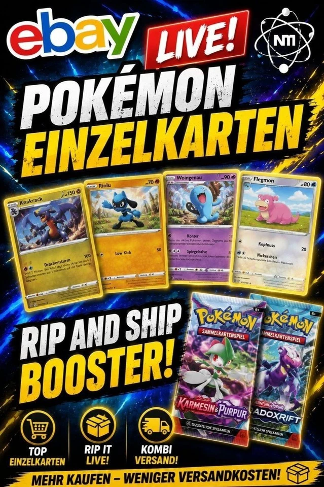 Pokémon Booster RIP and Ship / Einzelkarten und viele mehr KOMBIVERSAND