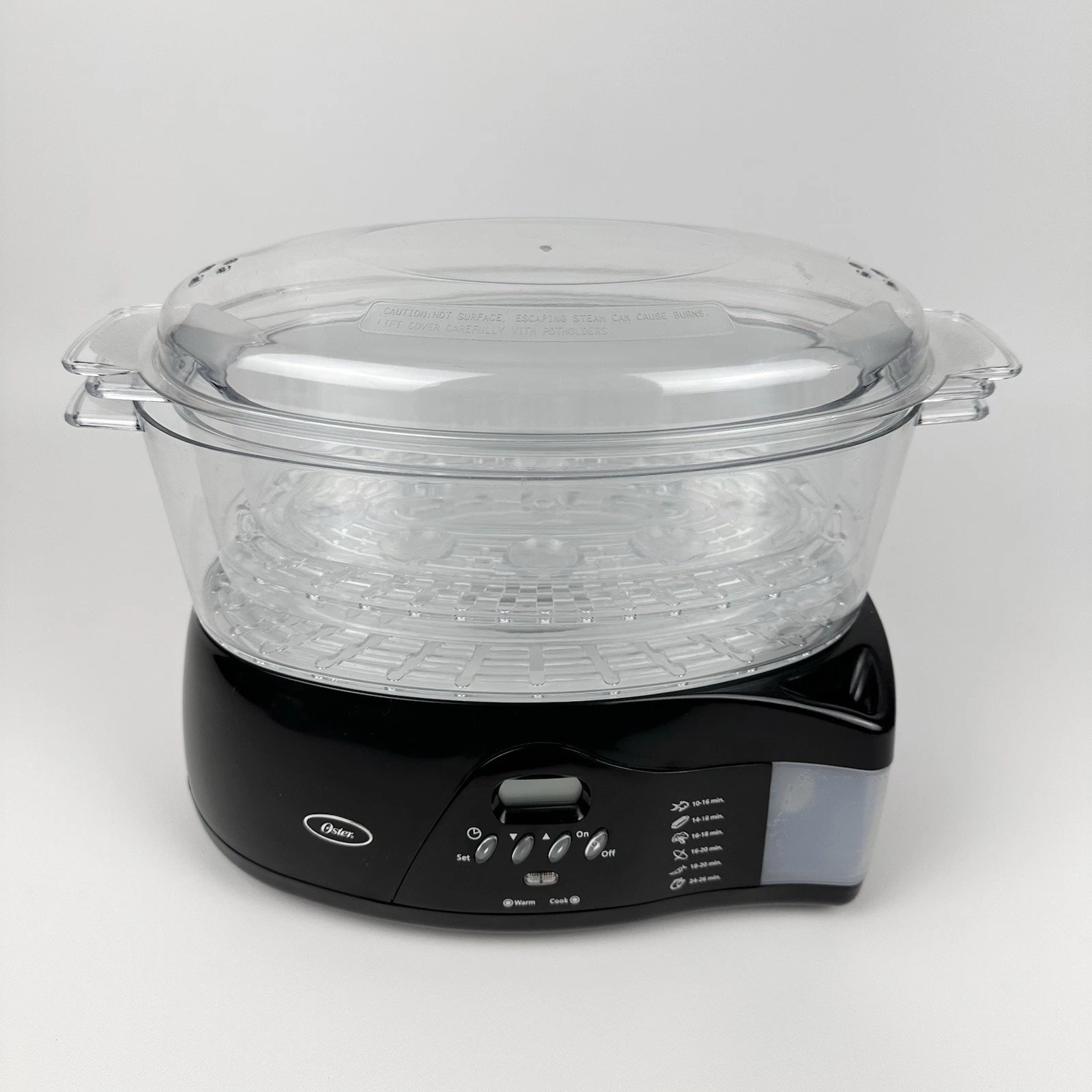 Oster 6.1 qt Food & Egg Steamer 2 Tier Digital Display W/ Timer Black #5716