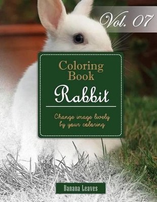 White Rabbits: Gray Scale Photo Adult Coloring Book, Mind Relaxation Stress Reli