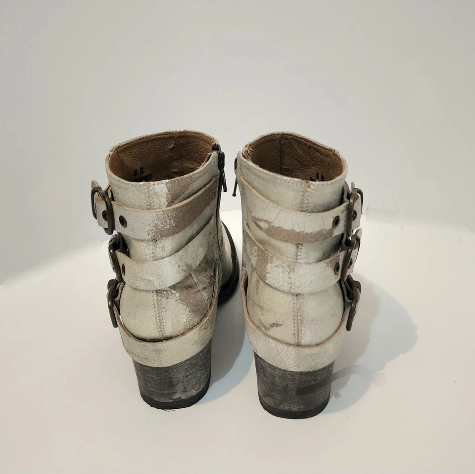 Botas de tornozelo femininas Old Gringo prata desgastada cowboy tamanho 8 - Imagem 4 de 4