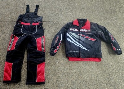ポラリス スノーモービル ウエア Rare! Polaris XC Snowmobile Jacket Sz LT & Bibs Sz XL Racing Suit