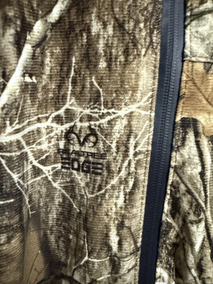 Chaqueta RealTree Adulto Extra Grande Forrada de Vellón Lona Caza Camuflaje Capucha XL Foto 4 de 4