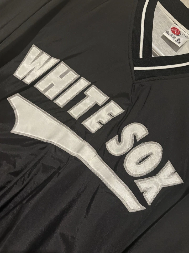 Vintage 90s Mens Size L Rawlings White Sox Pullover Jacket Cc11 - Image 3 of 4