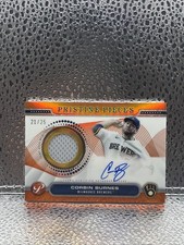 2024 Topps Pristine - Corbin Burnes - Pristine Pieces Patch Auto Orange 21/25 SP