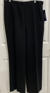 Nice Jones Black Lined Dressy Wide Leg Pants, Size 12, NWT