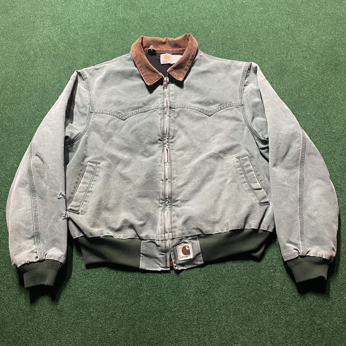 Vintage Carhartt Santa Fe Jacket Mens XL Sage Green 90S