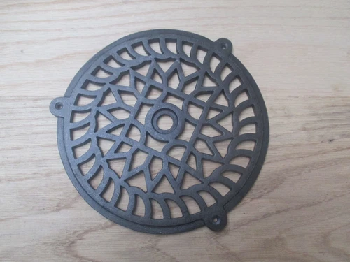 TRADITIONAL ROUND VICTORIAN VINTAGE CAST IRON AIR VENT AIR BRICK GRILLE COVER