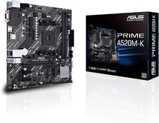 ASUS PRIME A520M-K AMD AM4 Micro-Atx Motherboard 3Rd Gen Ryzen M.2 1Gb USB 3.2