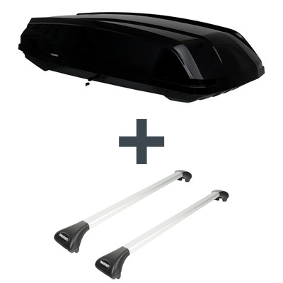 Dachbox G3 Rapture + Dachträger Menabo Ariete für Peugeot Partner Typ 5 / G NEU