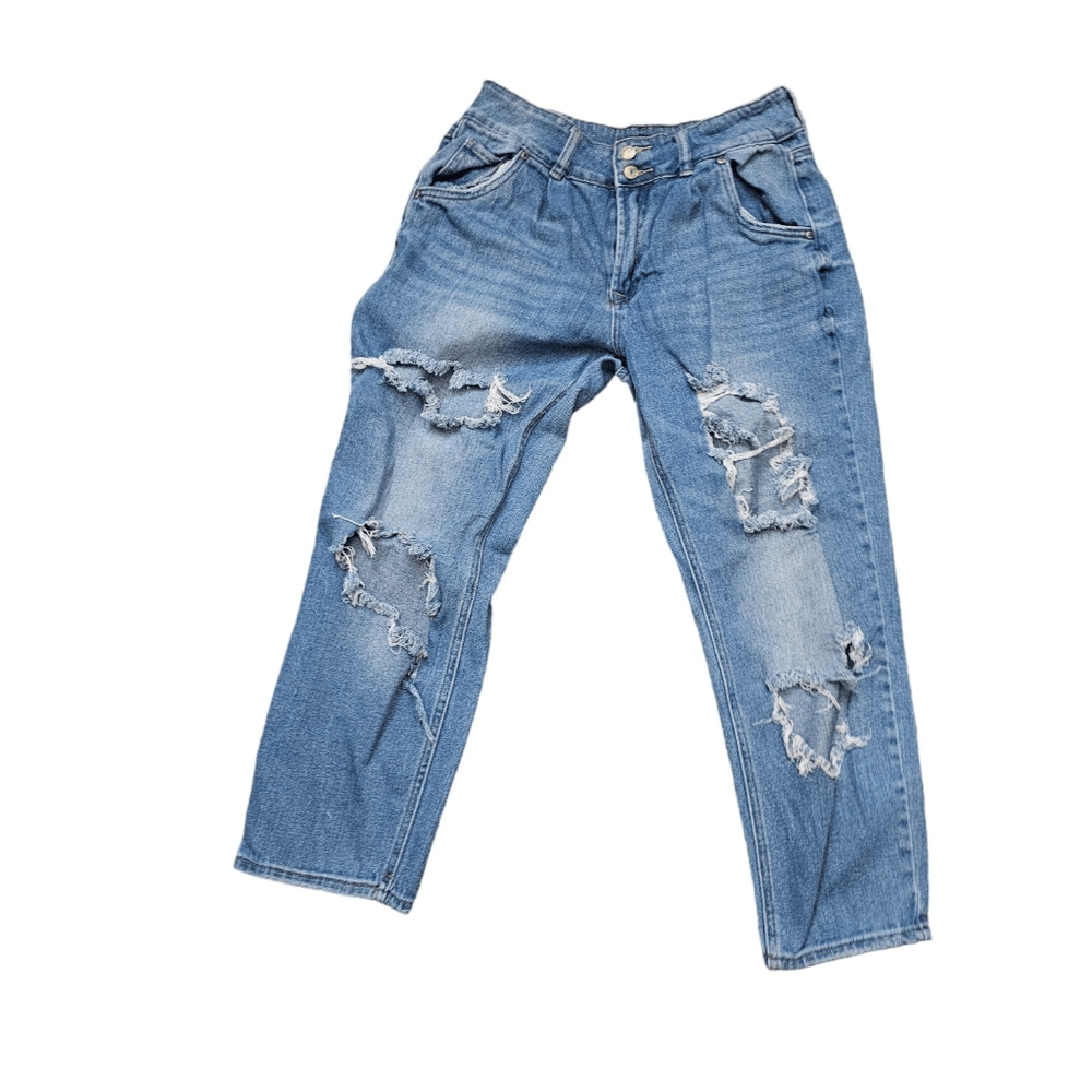 Women's ALMOST FAMOUS Distressed Straight Jeans Size 5