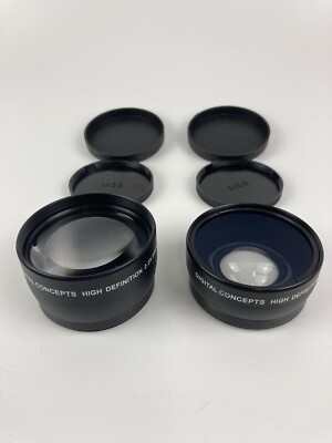 Set of 2 Digital Concepts High Def 2.2x 58mm Telephoto, 0.43x 58mm Wide Angle
