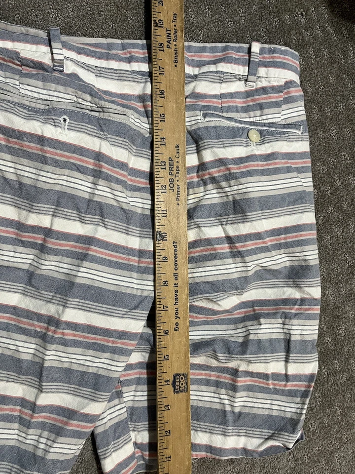 Express Photographer Men Shorts 32 Multicolor Striped Chino Pockets 8.5" Inseam - Изображение 4 из 4